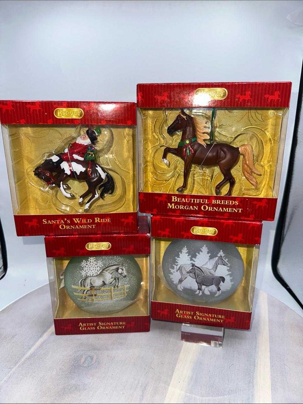 Breyer Holiday Christmas Ornament Set of 4